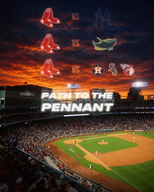 The path to glory starts tomorrow and the road to the AL Pennant is set; the first step for the Red Sox is to take down the New York Yankees. 

According to @kalshi the Red Sox have a 38% chance of taking the Wild Card series against the Yankees; thus completing the first step on their path to the pennant ‼️

From there, the Red Sox would face the AL East champion Tampa Bay Rays in the ALDS; and if the ALCS ends up returning to Boston, the boys would take on whoever comes out of the Guardians/White Sox/Astros side of the bracket

Challenging, but doable. It all starts tomorrow 🔥