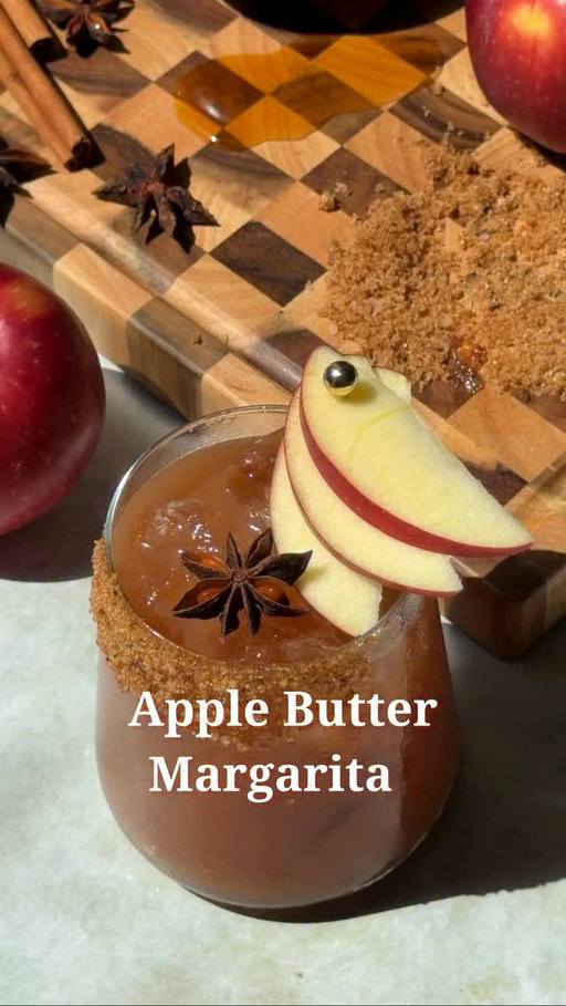 Save this now, thank me later. 🍎

Apple Butter Margarita

1 1/2 tbsp apple butter
3/4 oz fresh lime juice
1/2 oz maple syrup
1/2 oz orange liqueur
2 oz tequila reposado
Dash of cinnamon
Cinnamon and brown sugar, for the rim

Rim a cocktail glass with agave and dip it into the cinnamon and brown sugar mix. Set aside. Add everything else to a shaker with ice, shake well, and strain into your glass.

#fallcocktails #margarita #applebutter #falldrinks #cocktailrecipe