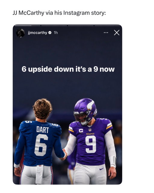 THE FRANCHISE HAS ARRIVED 😭😭

JJ McCarthy could be exactly what the Giants need. He’s young, confident, and brings the kind of energy that can change how a team feels the moment he steps into the huddle.

The Giants have been looking for someone to build around at quarterback. If McCarthy settles in and makes smart decisions, he gives their offense a real chance to grow. Sometimes one player can make everyone around him believe again, and Giants fans are hoping he’s that guy.