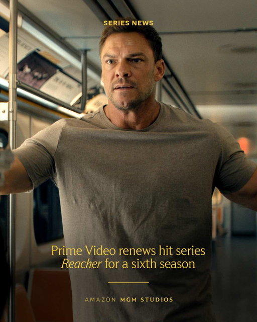 Prime Video renews hit series Reacher for a sixth season.
