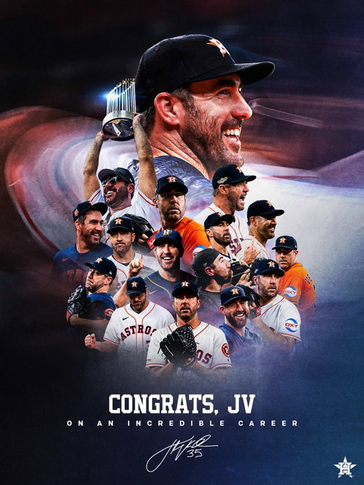 A leader, a champion, a legend.
 
Thank you for every moment, every milestone, and every memory you gave to Houston. Congratulations on an extraordinary career, JV 🤘🧡