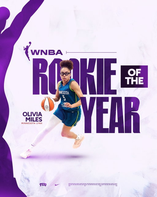 It was always her 🏆

The 2026 WNBA Rookie of the Year, TCU’s own, Olivia Miles!

#GoFrogs