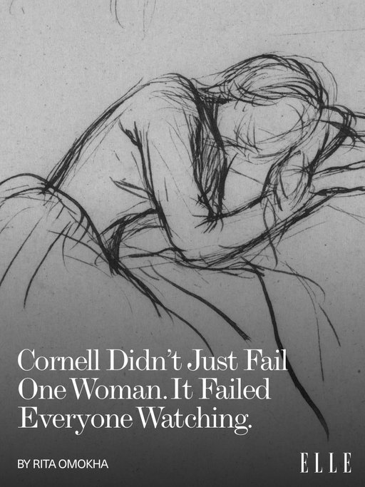 It’s the lawsuit that’s sending shockwaves across social media. In 2024, a 20-year-old Cornell student was assaulted by seven fraternity brothers over the course of several hours. When she filed a report, no criminal charges were brought. Only two of the seven men were expelled.

This is the latest instance of a prominent university failing survivors, writes @resistbyro. Read her full essay at the link in bio.
