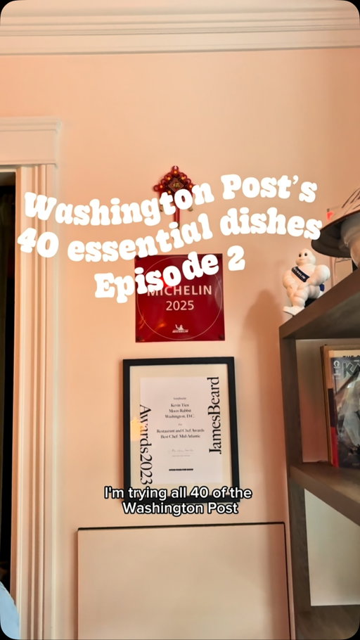 EPISODE 2 of trying Washington Post’s 40 Essential Dishes in DC: Moon Rabbit

Came for the Washington Post Top 40 dish… and got surprised with a New York Times Best Dish in America! 🤯🐇✨
For the latest stop on my quest to try The Washington Post’s Top 40 Essential Dishes in DC, I headed to @moonrabbitdc in Penn Quarter to try newly crowned 2026 James Beard Outstanding Pastry Chef Susan Bae’s famous savory-sweet Curry dessert.

When I told the team I was working my way through the Top 40 list, they surprised me by sending out Chef Kevin Tien’s signature Wagyu Bò Lá Lốt—which officially made The New York Times’ list of the 26 Best Dishes in America!

Here is what makes both dishes unforgettable:
🥩 Wagyu Bò Lá Lốt (NYT Best Dish in the US): Juicy Wagyu beef wrapped in grilled perilla leaves with fermented honey and pickled shallots, dipped in cool labneh crowned with lemongrass-chili crunch.

🍵 “Curry” Dessert (WaPo Top 40 Essential DC Dish): Plated like monochromatic green abstract art—layered with airy green curry sponge cake, avocado sorbet, soursop mousse, finger lime, fresh dill, and savory-sweet fish sauce caramel.

The hospitality here is just as incredible as the food. Thank you so much to the Moon Rabbit team for making this stop so special! ❤️
📍 Moon Rabbit — 927 F St NW, Washington, DC (Penn Quarter) 
Would you try a dessert made with green curry and fish sauce caramel?
#MoonRabbitDC #WaPo40Eats #DCFoodie #DCEats #PennQuarterDC KevinTien SusanBae JamesBeardWinner NYTFood VietnameseFood DMVFoodie BestRestaurantsDC