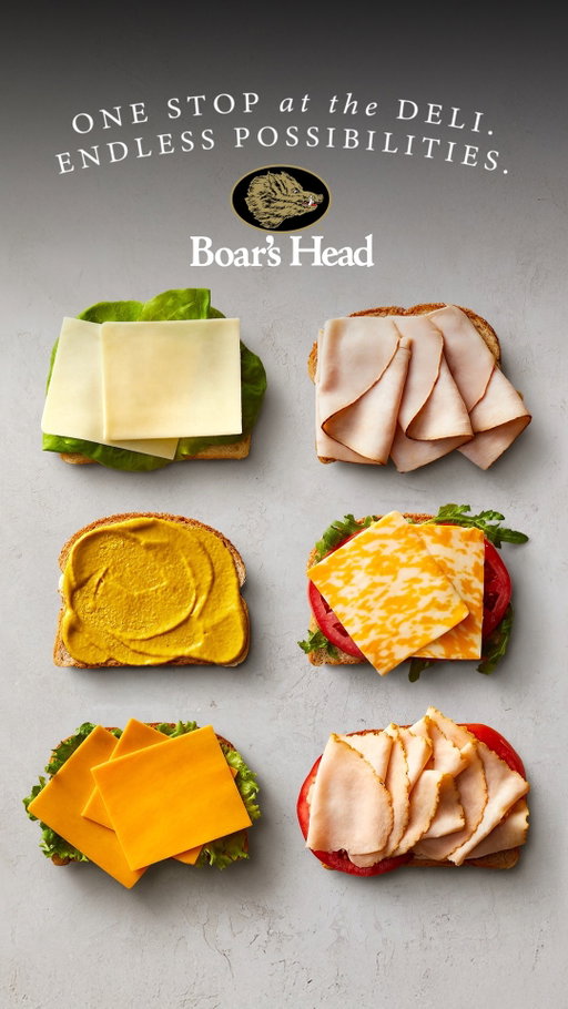 No two school days should taste the same. Mix and match your favorite Boar's Head® meats, cheeses, and condiments to keep lunch exciting all week long.