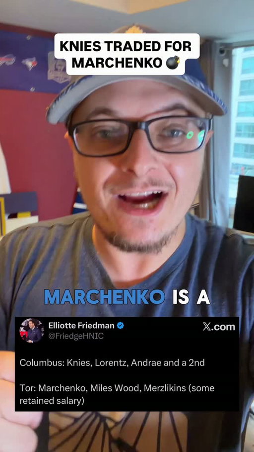 MARCHENKO IS A MAPLE LEAF. OMG. Matthew Knies you will be missed! WHO'S FIRED UP FOR THE SEASON NOW?? Let us know your thoughts in the comments!

#leafs #cbj #nhl #hockey #toronto