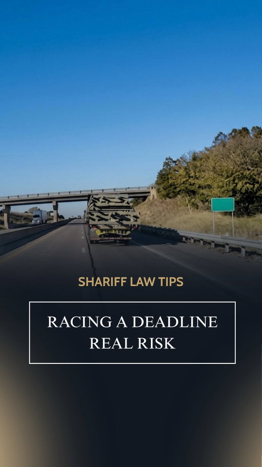 A tight delivery schedule can create pressure that becomes important when investigating a truck crash.

1. Company expectations can matter. If drivers are pushed to meet unrealistic delivery times, those expectations could be relevant to understanding what led to the crash.
2. Rest can get overlooked. A driver rushing to make up time may be tempted to cut corners on required rest periods, potentially increasing the risk of fatigue.
3. Dispatch messages can tell a story. Emails, texts, and other communications about delivery deadlines may help show what pressure the driver was facing before the crash.
The crash may have happened in seconds, but the decisions and pressure leading up to it can be part of the bigger story.
At Shariff Injury Lawyers, we help injured people across Texas understand their options and take on insurance companies when necessary.

If you or someone you love was hurt in an accident anywhere in Texas, comment “HELP” and our team will reach out for a free consultation. You don’t pay unless we win.

We handle the fight so you can focus on healing.

#TruckAccident #18WheelerAccident #TruckCrash #TexasInjuryLawyer #ShariffInjuryLawyers