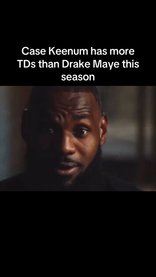 38 year old Case Keenum playing better than Drake Maye 😭
