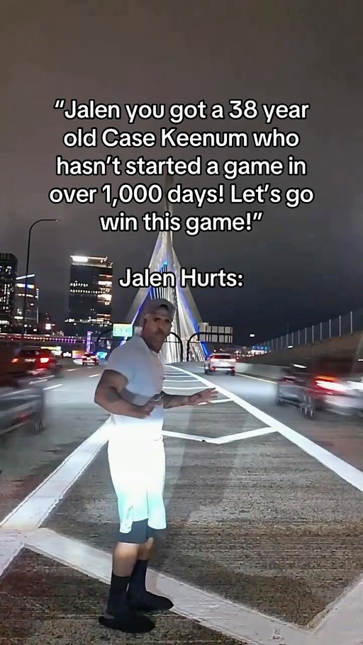 Who had Jalen Hurts trying to make a comeback vs Case Keenum??