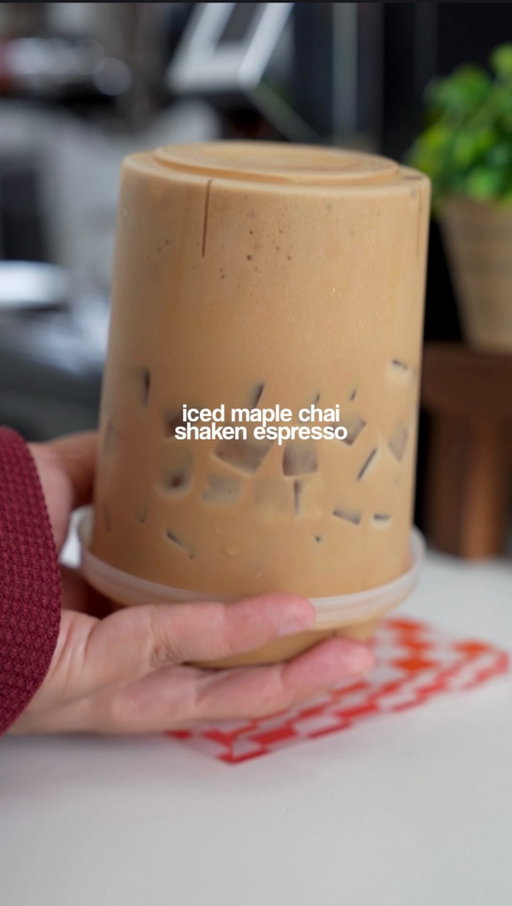 me 🤝🏻 putting chai in everything

i know pumpkin spice is everywhere right now, but me and chai? EVERYTHING 😭🫶🏻
I’ve been putting chai in literally everything lately..i love it in an iced latte, and also chai + matcha?? SO SO GOOD. And now this shaken espresso… yeah, i don’t need to explain it 🤌🏻

— Double shot espresso
— 6g chai powder
— 10g maple syrup
— Ice and shake! 
— Add ice and 150ml milk of choice

#icedlatte #icedcoffee #coffee #foryou #coffeeathome
