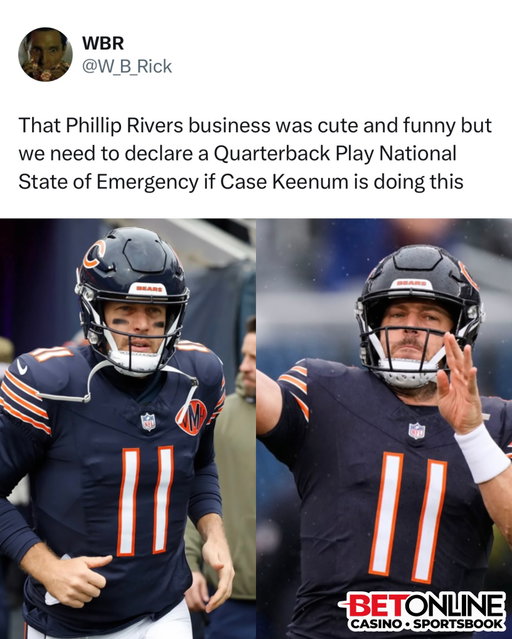 Bears QBs since 2024 to have a game with:

Multiple TD passes
Zero interceptions
Zero sacks
70%+ completions
On at least 30 attempts:

1 - Case Keenum (in 1 start)
0 - Caleb Williams (in 36 starts)

Case Keenum really came out of nowhere and turned Monday Night Football into his own show. The 38-year-old veteran stepped in and absolutely cooked the Eagles, throwing for 247 yards and two touchdowns with ZERO interceptions.

Keenum looked completely comfortable under the bright lights. He was making plays all night, taking care of the football, and helping Chicago completely take control of the game. The Bears ended up dominating Philadelphia 27-7 in a game nobody expected to look like this.

This man hadn’t even appeared in a regular-season game since 2023, then randomly came back and beat Jalen Hurts and the Eagles on Monday Night Football. At 38 years old, Case Keenum just reminded everybody that he can STILL win football games. What a performance.

Follow US (@jukedly) to stay locked in if you love sports! 🔥