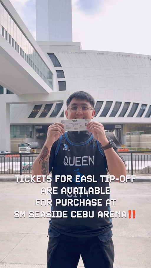 Our friendly Creatives master @plongkitz shows you how to buy your tickets directly at SM Seaside Cebu Arena! 🎟️🔗

Grab the best seats in the house now!
📍UG Ticket Booth, Marine Drive @ SM Seaside Cebu Arena
🕙 10AM - 7PM

#EASL #NextLevel
