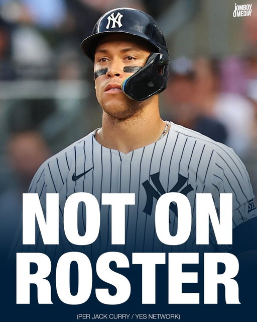 Aaron Judge is NOT on the Yankees Wild Card roster, per @jackcurryyes