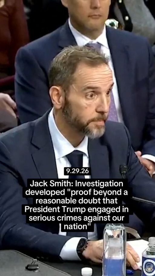 Jack Smith: "Our investigation developed proof beyond a reasonable doubt that President Trump engaged in serious crimes against our nation... rather than accept his defeat in the 2020 presidential election, President Trump engaged in a criminal scheme to overturn the results and prevent the lawful transfer of power"