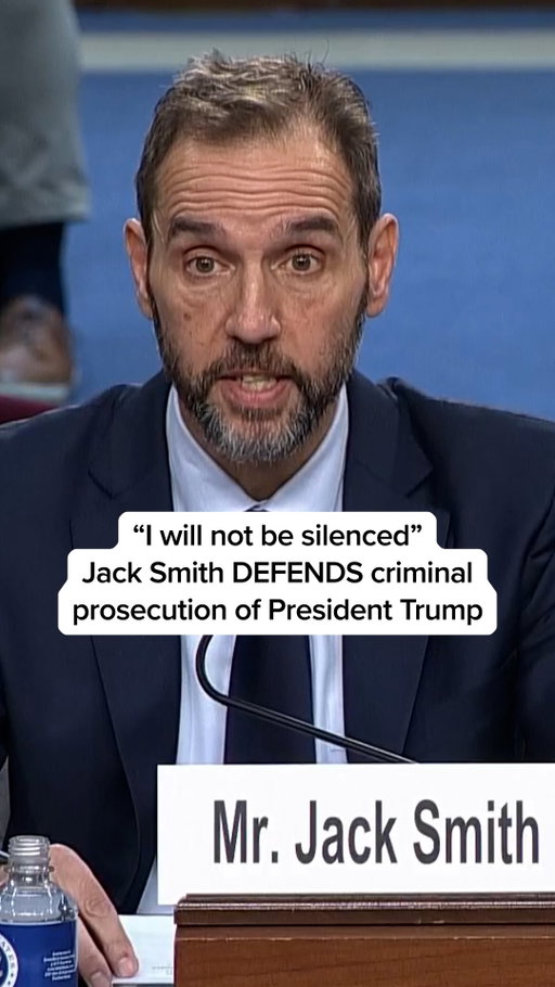 In his opening statement to the Senate Judiciary Committee, Former Special Counsel Jack Smith defended his decision to seek criminal charges against President Donald Trump over his alleged attempts to overturn the 2020 election. Smith, who Trump has called “deranged” and “a criminal,” said he would “not be silenced by continued threats of prosecution from the president or others.”

#jacksmith 
#hearing 
#trump
