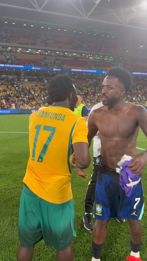 Respect between these stars 🤝✨

#Socceroos #QLDFootballSeries2026