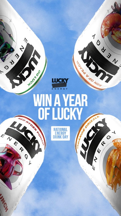*GIVEAWAY CLOSED* 
NATIONAL ENERGY DRINK DAY GIVEAWAY ⚡️
We’re celebrating by giving 3 of you a YEAR of Lucky Energy + exclusive merch! THIS ONES FOR YOU. 

TO ENTER:
🍀Follow @luckyenergyofficial
🍀Like this post
🍀Tag a friend below
🍀Share to your story for a bonus entry

•
•
•
NO PURCHASE NECESSARY TO ENTER OR WIN. PURCHASE WILL NOT INCREASE CHANCES OF WINNING. Open to legal U.S. residents 18 years old or older and the age of majority in their state of residence, excluding Sponsor employees, family and household members. Enter at Sponsor’s Instagram Page between 9/29/26 and 10/4/26. Winners will be contacted directly from @luckyenergyofficial Instagram account. ARV of prize pack: $1090; odds depend on no. of entries. For a copy of the Official Rules, visit [luckybevco.com/pages/faq]. Sponsor: Lucky Beverage Co., 1321 Upland Dr. #15415 Houston, Texas, 77043.