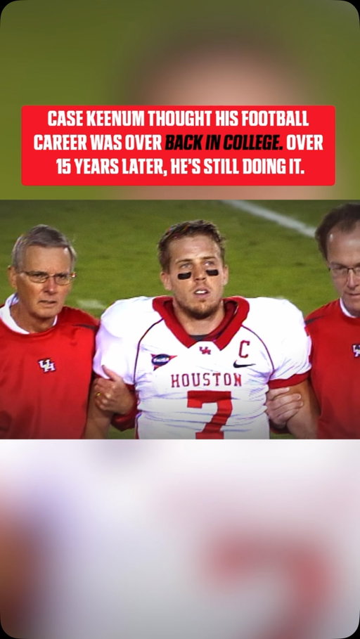 Case Keenum tore his ACL in what could have been his last play in college back in 2010. Now, he’s still proving himself and others wrong 🤝