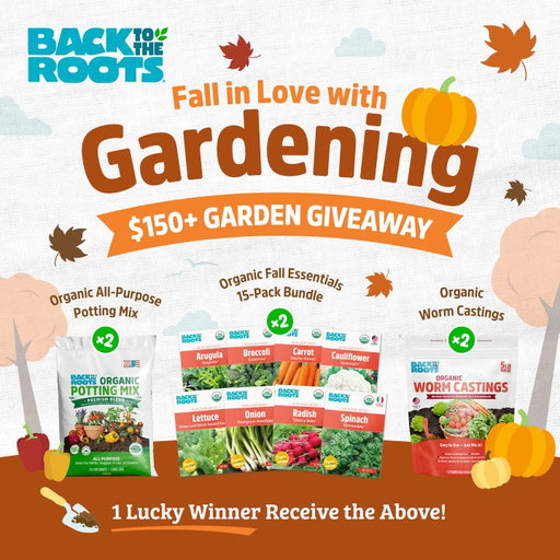 🍂🎃Fall In Love With Gardening $150+ Giveaway! 🎃🍂

While many think summer is the ideal gardening season, fall planting actually has many benefits! Less watering, heartier crops and fewer pests make it the top pick for beginner and pro gardeners alike. 

To help you dig in with a friend, we’re giving one lucky winner the ultimate prize pack:

2 x Organic Fall Essentials 15 Pack 
4 x 1 cu.ft Organic Premium Potting Mix 
2 x 5lb Organic Worm Castings

To enter: 

1. Follow @backtotheroots_official.
2. Comment ‘WINNER’
3. Tag a friend you want to grow with. 

No purchase necessary. Contest ends 11:59 PM CT on 10/13/26. Open to US shipping addresses only. The winner will be notified via DM after contest end date. Void where prohibited. This contest is in no way sponsored, endorsed, administered by or associated with Instagram.

#gardeninggiveaway #gardengiveaway #fallgardening