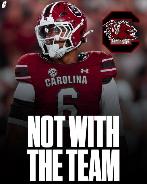 Dylan Stewart is not with South Carolina’s team right now 😳

Shane Beamer announced this after Stewart’s 1 game suspension by the school and SEC.

(Via Pete Nakos)