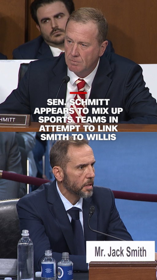 During his questioning of Jack Smith, Republican Sen. Eric Schmitt accused Smith of attending a basketball game in Atlanta in February 2024 in an attempt to link him to Fani Willis, the district attorney for Fulton County. Willis brought charges against President Donald Trump and several allies in the Georgia election-interference case before being disqualified over her relationship with the lead prosecutor she hired.

Read more at CNN's link in bio.