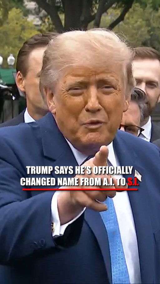 BREAKING: President Trump says that he and tech leaders have officially changed the name of AI to 'Super Intelligence.'