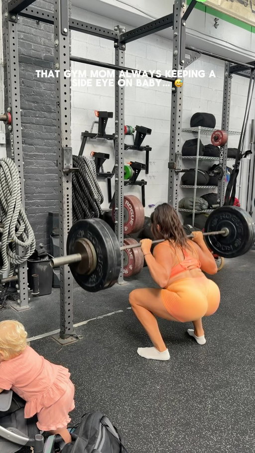 Gym mom life 😂 Always keeping a side eye on baby 👀👶🏼

Anyone else? 🤣