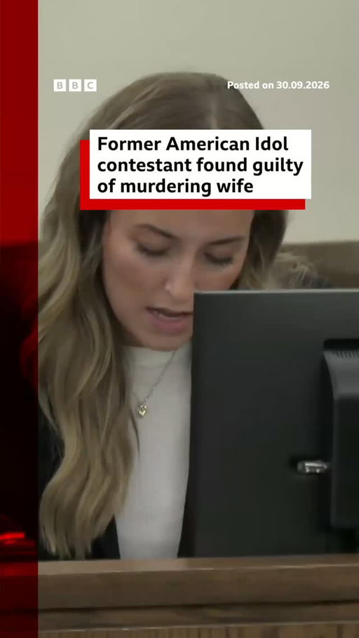 A former Ohio music pastor who once appeared on the TV talent show American Idol has been found guilty of murdering his wife.
 
Caleb Flynn, 40, fatally shot Ashley Flynn twice in the back of the head while she was asleep in bed at their Ohio home on 16 February this year, then tried to claim that burglars had shot her.
 
Flynn wept in court after the jury delivered its verdict following less than three hours of deliberations.

Tap the link in @BBCNews’s bio to learn more.

#BBCNews
