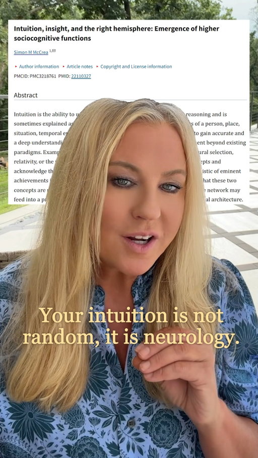 Your intuition isn't always random.

Your brain is constantly recognizing patterns, signals, and information before your conscious mind can fully explain what it knows.

That "gut feeling" may be your brain connecting dots you haven't consciously noticed yet.

The more experience you have, the more patterns your brain has to draw from.

#TrustYourIntuition #GutFeeling #Intuition #BrainScience #SelfTrust