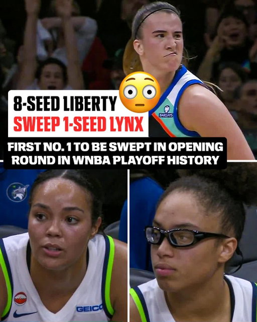 THE NEW YORK LIBERTY SWEEP THE NO. 1 SEED MINNESOTA LYNX TO ADVANCE 🤯

The first No. 1 seed to be swept in the opening round in WNBA playoff history 😳