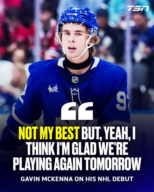 Gavin McKenna wasn’t thrilled with his NHL debut 😬 

(H/T @markhmasters)