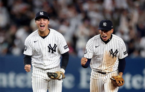 This photo is something else, man.

Imagine showing this to a Yankee fan at the beginning of the year. Completely surreal. Almost makes you emotional. October baseball is something else. #LetsGoYankees