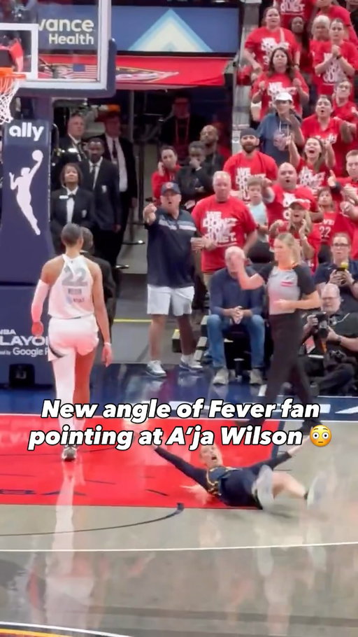 A new angle of the Fever fan pointing at A’ja Wilson just dropped 😳🍿

A’ja Wilson got into a heated exchange with an Indiana Fever fan during the Aces vs. Fever playoff game tonight after a fourth-quarter foul.

Wilson was visibly fired up and had to be held back by teammates and officials before being assessed a technical foul.

After the game, A’ja explained that the fan had stepped toward her and pointed at her: “If I see a man come at me, taking steps towards me and pointing at me... I don’t give a damn what you said… it’s unacceptable.”

The Fever later said arena security determined the fan did NOT violate the team’s Fan Code of Conduct.

The WNBA keeps delivering absolute SCENES. 😭