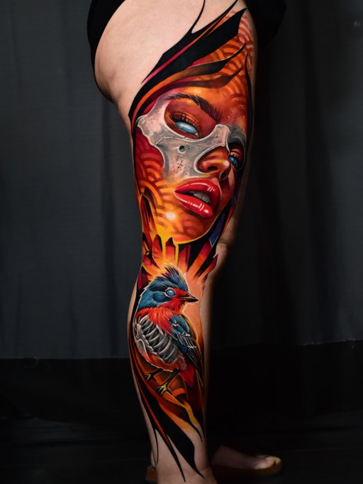 Another incredible piece from the @mallorca_tattoo_convention 🔥 
Our artist @leandroreyestattoo competed in the Color Category, making it into the Top 5 with this piece 🏆
An amazing result and a great experience competing alongside so many talented artists at the first Mallorca Tattoo Convention.

Proud of you, Leo! 🖤