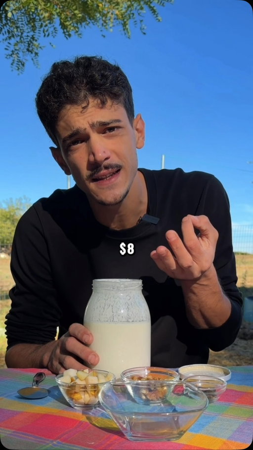 Homemade Milk Kefir:   1. Buy the grains, You can easily find them online.  They often come with instructions and I’m sure Kefir people knows better than me how to give them out.   Here are some very important ones:   1. Wash your hands and use clean glass jar, utensils, and strainer. 2. A starting ratio is 25 g of grains to 500 ml of milk. 3. Leave away from direct sunlight at around 20–24°C. 4. Strain, save the grains, and refrigerate the finished kefir promptly at 4°C or below. Put the grains into a clean jar with fresh milk to start again. They’re reusable with proper care!

Milk Kefir doesn’t just taste great but is also extremely versatile.
Today I added walnuts, dark chocolate, pears and oat flakes to balance my breakfast but the only limits are your taste and creativity.
 It provides Proteins, Calcium, Vitamin B12 and billions of active probiotics. 

Fermentation uses up some of the lactose, but homemade kefir isn’t automatically lactose-free. Some people digest it more comfortably than milk, although tolerance varies.
 Save this for your first batch, share it with a friend, and follow for more recipes. Ciao!