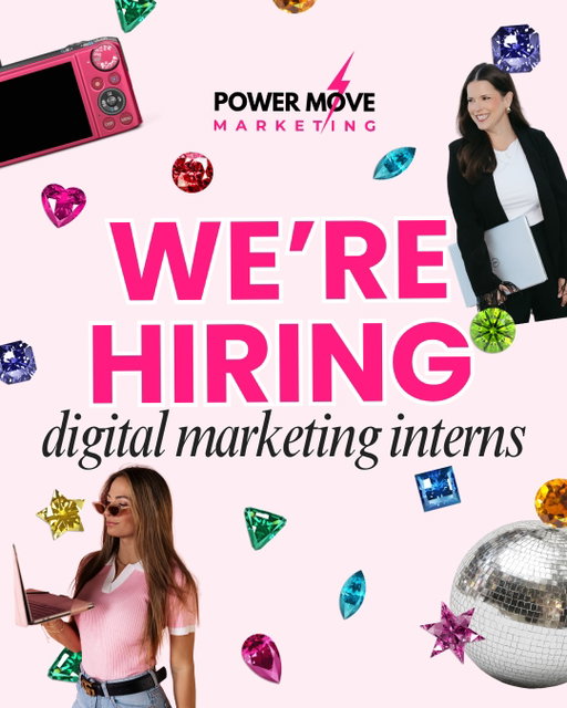 Power Move Marketing’s Spring 2027 Internship apps are OPEN! ✨

Real clients. Real experience. Big growth.

Your next power move? Apply online or click the link in bio.

⏰ Applications close 10/30!
•
•
•
#digitalmarketing #socialmediamanagers #femalefounder #contentcreatorsclub #socialmediatips
