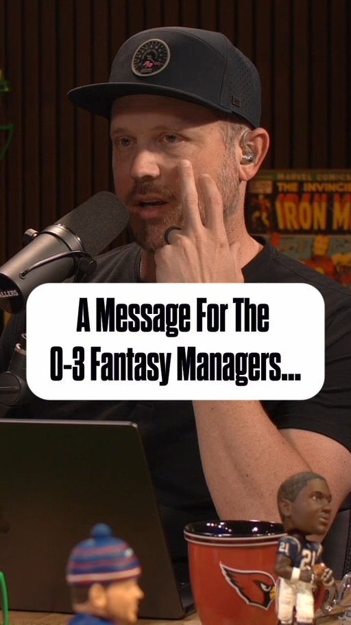 If you are a fantasy manager that is 0-3.. 1-2.. or plagued by injuries.. you need to hear this 🫡