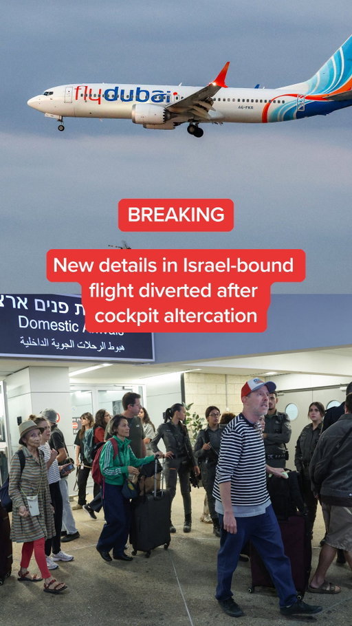 A commercial flight traveling from the United Arab Emirates to Israel diverted to Saudi Arabia on Wednesday morning after one of the pilots stabbed the other and attempted to crash the plane, Israeli Prime Minister Benjamin Netanyahu said in a video statement.

The airline, flydubai, said the Tel Aviv-bound flight from Dubai landed safely in Tabuk, with all passengers safe.

#flight #Israel #UAE