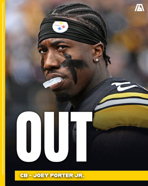Joey Porter Jr. won’t play for the #Steelers on Thursday night against the #Browns. 

His back has kept him off the field since training camp, and his contract talks with Pittsburgh are still stuck. Even so, the team isn’t showing any sign it wants to trade him.