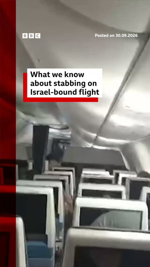 A pilot on an Israel-bound flight stabbed another pilot and "apparently tried to crash the plane", says Israeli PM Benjamin Netanyahu.
 
The plane was travelling from Dubai to Tel Aviv when it plummeted 17,000ft (5,200m) in less than two minutes, before being diverted to Saudi Arabia.
 
Tap the link in @BBCNews's bio for the latest updates on this story.
 
#BBCNews
