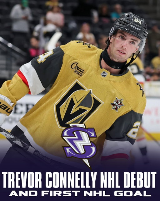 From Tri-City Storm to the NHL⚡️

Trevor Connelly made his NHL debut last night with the @vegasgoldenknights and wasted no time scoring his first NHL goal. 🏒
