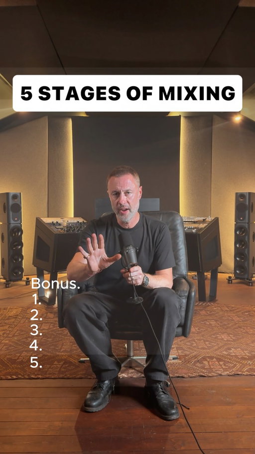 Follow me @streaky_com for daily mixing and mastering tips.

These are the 5 stages of mixing, in order.

Levels. 
This is depth. Levels decide the focus, which instrument leads each part of the song.

Panning. 
This is balance. Pan to support the focus and move everything else out of its way.

EQ and compression. 
Also balance. This is what makes it all sit together.

Effects. 
This is space. Reverb and delay give it a room.

Automation. 
This is time. It keeps the mix moving through each section.

It’s not a straight line. You go round it more than once.

#mixing #mixingtips #mixingengineer #howtomix #musicproduction audioengineering mixandmaster homestudio