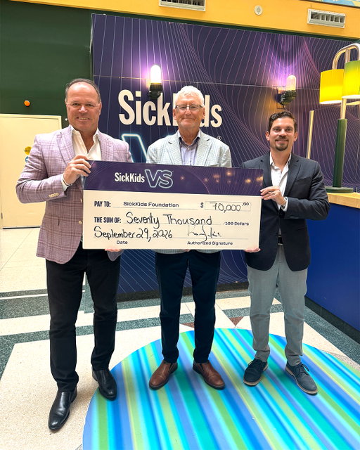 The Castle Community Gives Back

Castle Building Centres Group was proud to present the SickKids Foundation with a cheque for $70,000, made possible through the incredible generosity of our vendor partners who participated in the Castle Vendor Appreciation Golf Tournament in June 2026 and a Castle match.

Thank you to everyone who contributed to this meaningful cause. Together, we are helping support world-class pediatric care, groundbreaking research, and brighter futures for children and their families. @sickkidstoronto