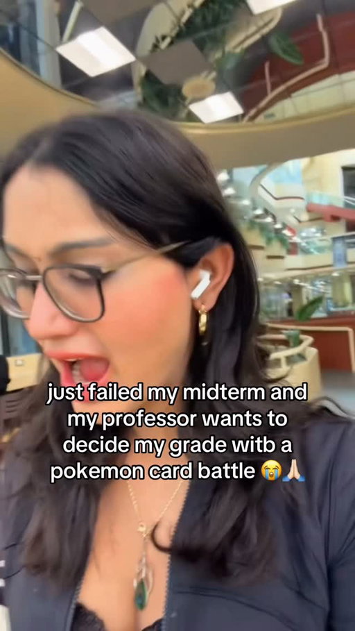Would you battle your professor for a better grade—yes or no? 😭

Just failed my midterm and my professor wants to decide my grade with a Pokémon card battle 😭🙏🏻
Should’ve been building my deck instead of making flashcards 💀

failed my midterm
pokemon card battle
professor decides my grade
gen z professor
pokemon cards for a grade
funny professor story
college midterm results
university student life
pokemon trading card game
battling my professor
college student humor
midterm exam fail
pokemon card challenge
fighting for my grade
funny college moments
unexpected professor request
midterm comeback
pokemon deck battle
relatable student moments
college exam plot twist
my grade depends on pokemon

#Pokemon #CollegeLife #GenZ #StudentHumor #PokemonTCG