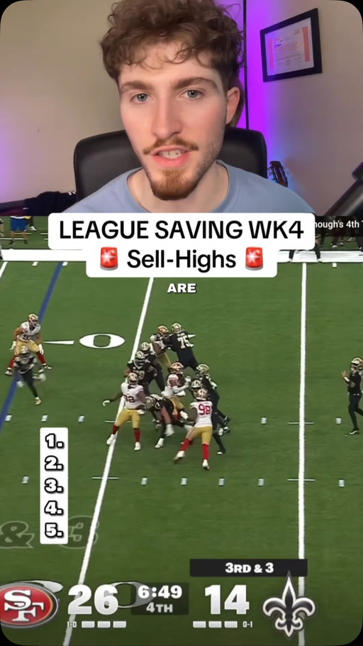 Sell these players ASAP in fantasy football before Sunday 📈 #fantasyfootball