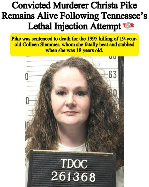 TSR Staff Lawrencia! @lawrencia.cg
_____________________________________
Tennessee officials were unable to complete the execution of #ChristaPike on Wednesday after the lethal injection did not appear to work as expected, according to media witnesses. 
_____________________________________
Pike, 50, was reportedly given what appeared to be two doses of pentobarbital, @APNews reports. However, witnesses said she remained alive and appeared to be snoring more than 40 minutes after the final dose. Media witnesses were later escorted out, and the Tennessee Department of Correction did not immediately explain what happened. 
_____________________________________
The execution had already been delayed for hours by last-minute legal challenges. The U.S. Supreme Court ultimately cleared the way for it to proceed after overturning a temporary stay from a federal appeals court. Pike’s attorneys later filed another emergency request to stop the execution, arguing she was experiencing unnecessary suffering. 
_____________________________________
Pike was sentenced to death for the 1995 killing of 19-year-old #ColleenSlemmer, which she committed when she was 18. Had the execution been completed, Pike would have been the first woman executed in Tennessee in more than 200 years. (📸: TN Dept. of Corrections) ✍🏾: #TSRStaffLG