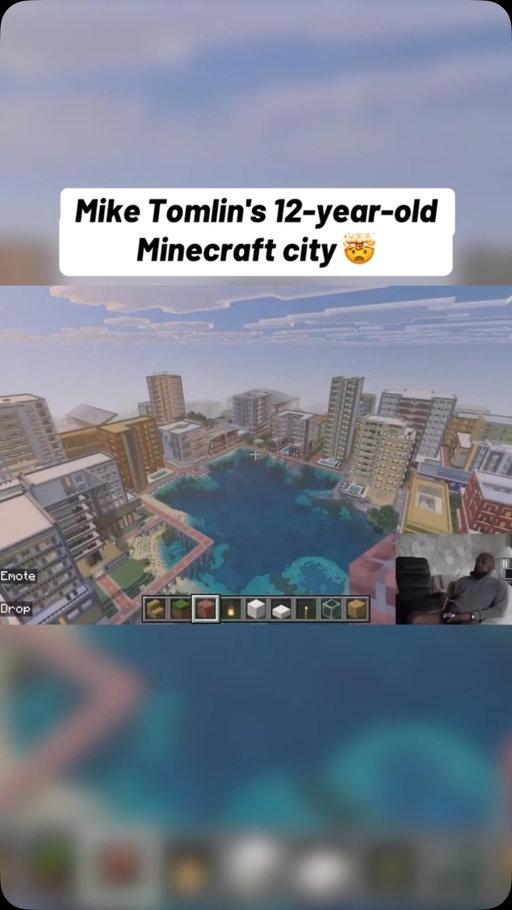 The former Steelers coach built this entire city in Minecraft over the last 12 years... all on a controller 🙌🎮

(via Mike Tomlin / YT)