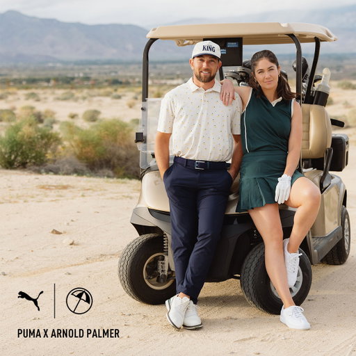 A TRIBUTE TO THE KING
Mr. Palmer wasn’t afraid to push the boundaries on and off the course with style, fit, and color. The Puma x Arnold Palmer collection is a modern expression of Mr. Palmer’s enduring style. Refined fabrics, elevated details, and fresh forward color bring the King’s legacy to life for today’s game.

Available now through authorised Puma Golf stockists.