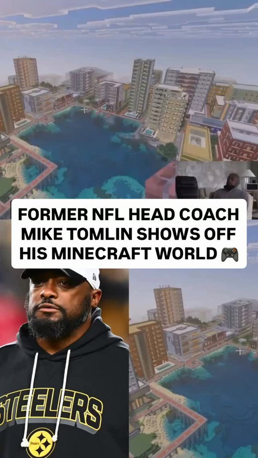 Former Pittsburgh Steelers head coach Mike Tomlin is revealing his Minecraft world on YouTube‼️🎮

He says that 12-13 years ago, he began playing Minecraft after he saw his kids playing it all the time. He has always had an interest in architecture, which lead him to build a giant city in creative mode.

In the video, Tomlin revealed that his kids have made their own buildings in the game, and said that as time has gone on his kids have participated in the game less and less, while he has start playing more.

What do y’all think of his city⁉️