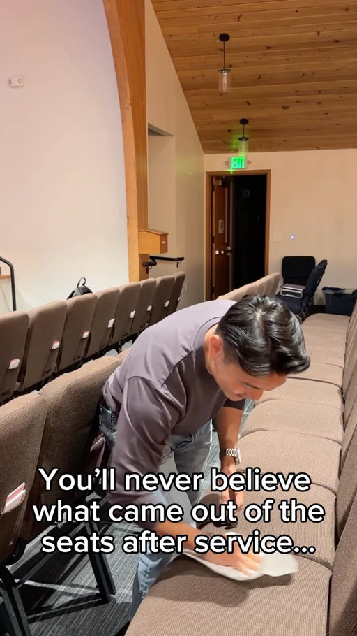 Cleaning up after service and reminding ourselves of what’s left behind in God’s house: Joy, Faith, Prayer, and Worship 🙌

📍 Sunday Service:
10808 SE 28th St, Bellevue, WA
Main Service: 10 AM
English/Thai Bilingual Service: 2 PM

#churchtok #sundayservice #churchlife #churchreels #bellevuewa